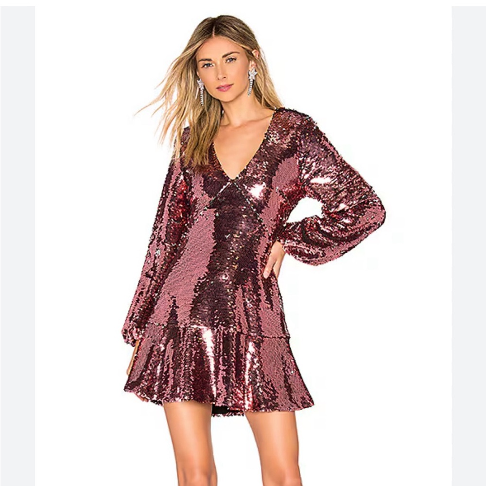 Alexis embellished dress size small in fuschia